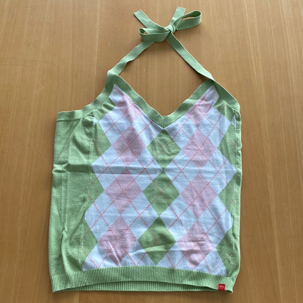 ESPRIT argyle halter top.
